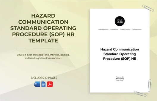 Hazard Communication Standard Operating Procedure (SOP) HR Template