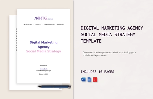 Digital Marketing Agency Social Media Strategy Template