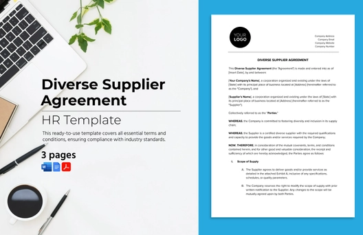 Diverse Supplier Agreement HR Template Diverse Supplier Agreement HR Template