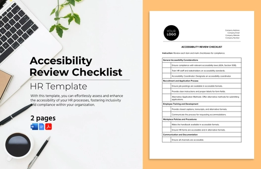 Accessibility Review Checklist HR Template Accessibility Review Checklist HR Template