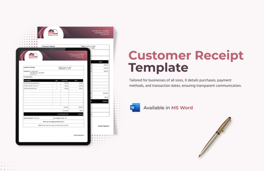 Customer Receipt Template