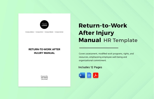 Return-to-Work After Injury Manual HR Template Return-to-Work After Injury Manual HR Template