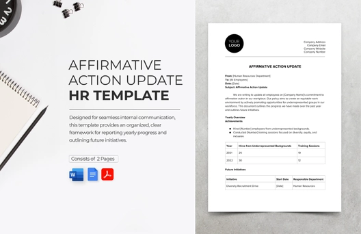 Affirmative Action Update HR Template