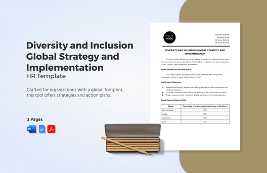 Diversity and Inclusion Global Strategy and Implementation HR Template