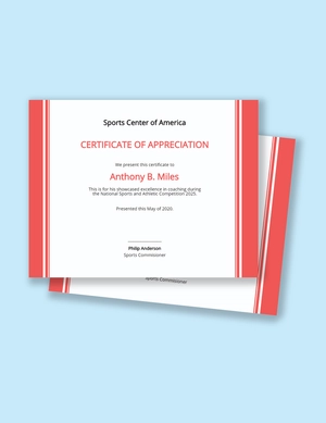 Coach Certificate Template
