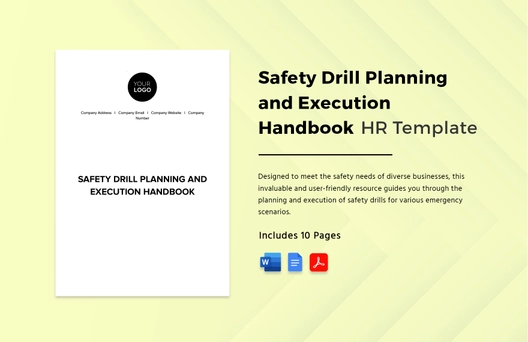 Safety Drill Planning and Execution Handbook HR Template Safety Drill Planning and Execution Handbook HR Template
