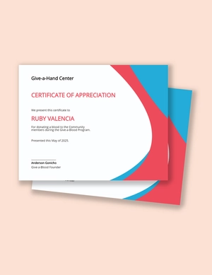 Donation Certificate Template
