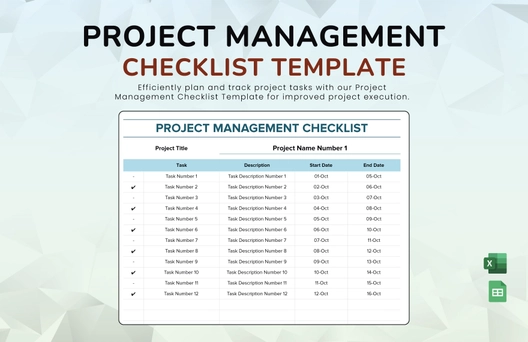 Project Management Checklist Template