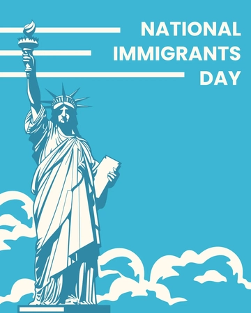Free National Immigrants Day Facebook Post Template to Edit Online