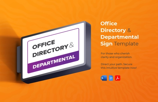 Office Directory and Departmental Sign Template