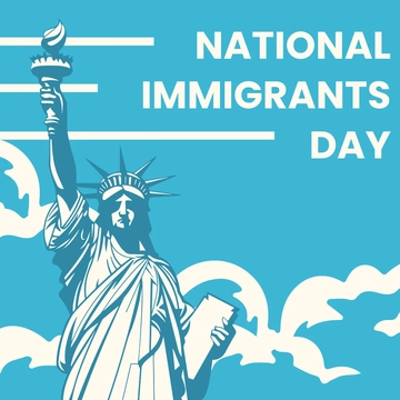 Free National Immigrants Day LinkedIn Post Template to Edit Online