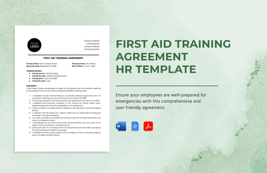 First Aid Training Agreement HR Template