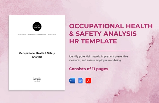 Occupational Health & Safety Analysis HR Template
