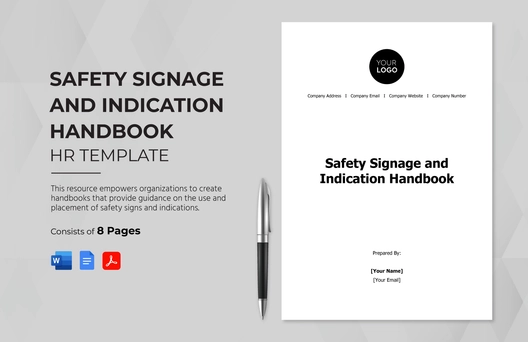 Safety Signage and Indication Handbook HR Template