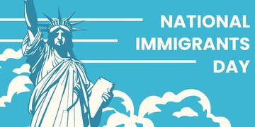 Free National Immigrants Day Blog Banner Template to Edit Online