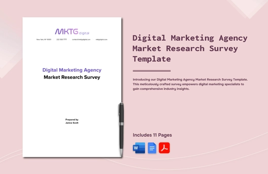 Digital Marketing Agency Market Research Survey Template