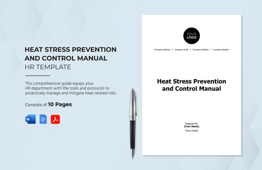 Heat Stress Prevention and Control Manual HR Template