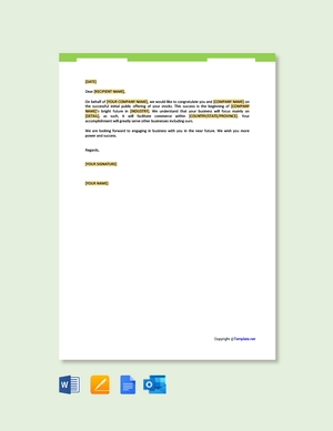 Business Greeting Letter