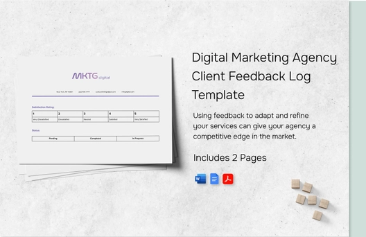 Digital Marketing Agency Client Feedback Log Template Digital Marketing Agency Client Feedback Log Template