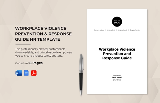 Workplace Violence Prevention and Response Guide HR Template
