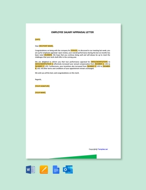 Employee Salary Appraisal Letter