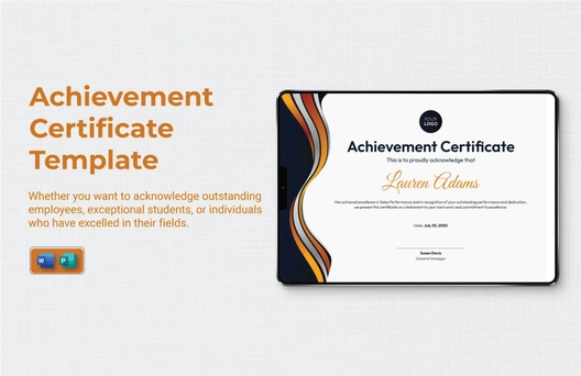 Achievement Certificate Template