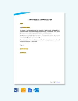 Employee Self Appraisal Letter