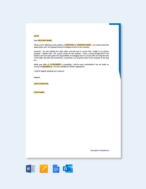 Salary Negotiation Counter Offer Letter