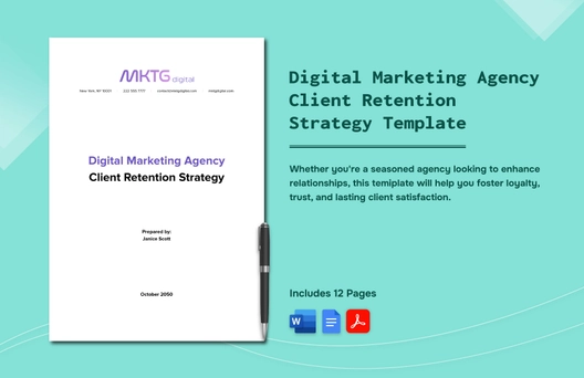 Digital Marketing Agency Client Retention Strategy Template