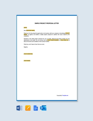 Simple Project Proposal Letter