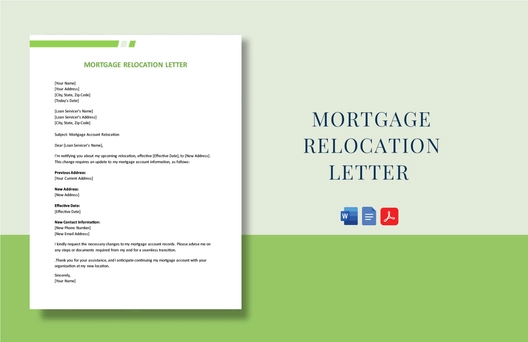 Mortgage Relocation Letter