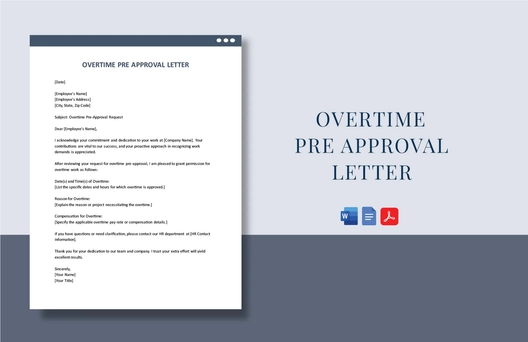 Overtime Pre Approval Letter