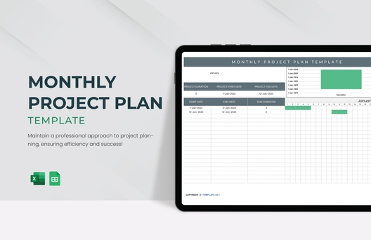 Monthly Project Plan Template