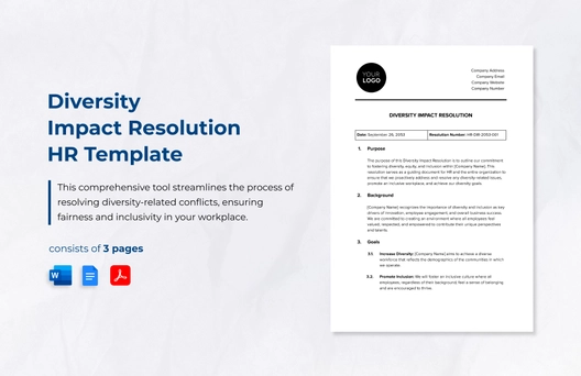 Diversity Impact Resolution HR Template
