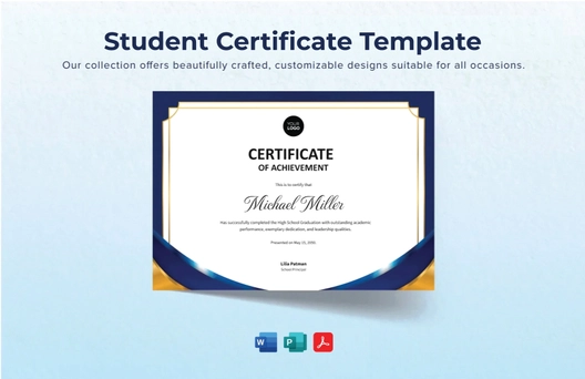Student Certificate Template
