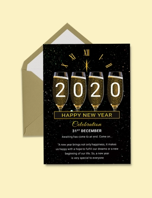 New Year Greeting Card Template