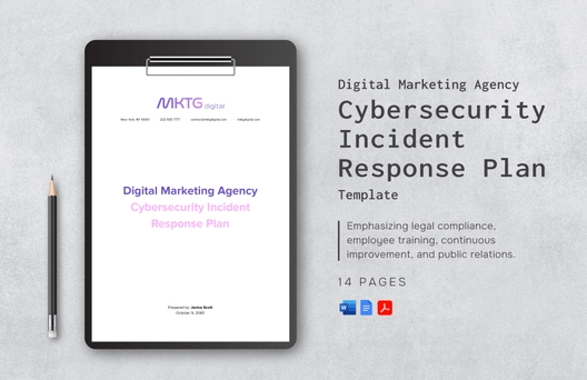 Digital Marketing Agency Cybersecurity Incident Response Plan Template