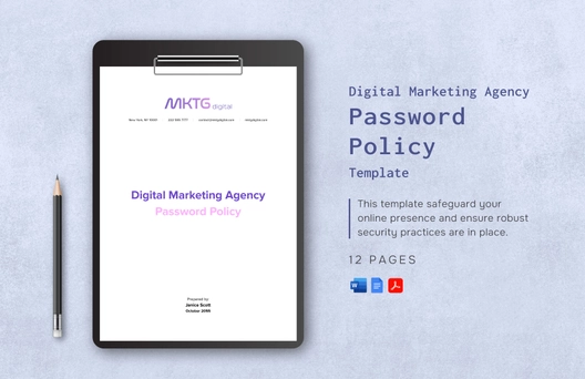 Digital Marketing Agency Password Policy Template