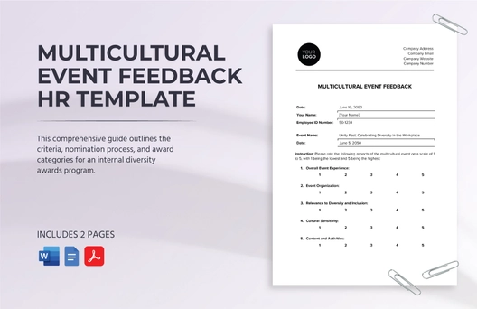Multicultural Event Feedback HR Template
