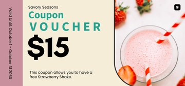 Free Coupon Voucher Template to Edit Online