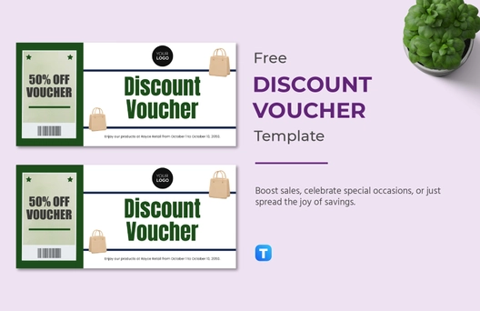 Free Discount Voucher Template to Edit Online