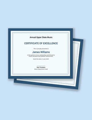 Music Certificate Template