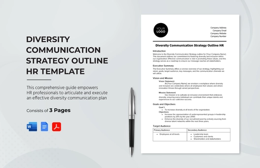 Diversity Communication Strategy Outline HR Template