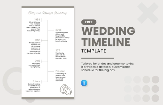 Free Wedding Timeline Template to Edit Online