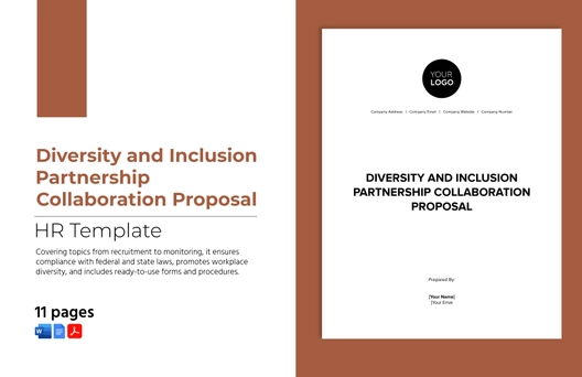 Diversity and Inclusion Partnership Collaboration Proposal HR Template