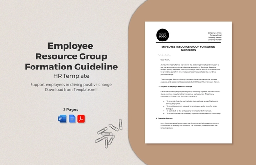 Employee Resource Group Formation Guideline HR Template