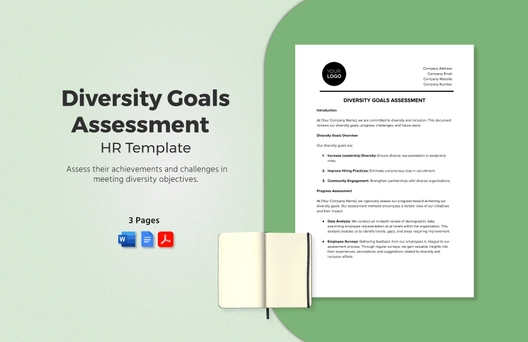 Diversity Goals Assessment HR Template