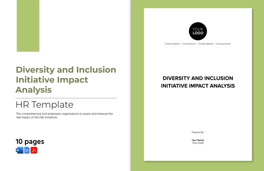 Diversity and Inclusion Initiative Impact Analysis HR Template