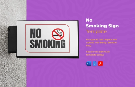 No Smoking Sign Template