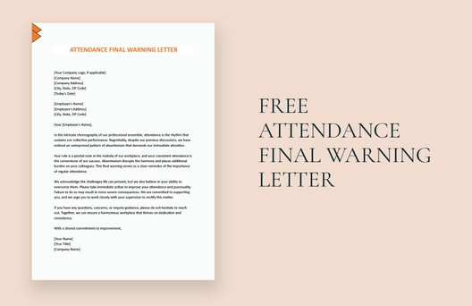 Attendance Final Warning Letter
